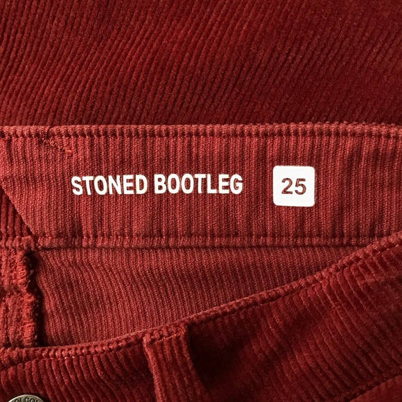 VOLCOM Women’s 25 Rust Crimson Corduroy Stoned Bootleg Boot Cut Pants in EUC - Picture 14 of 16